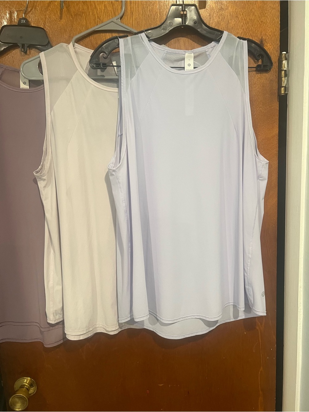Three barely worn Lululemon Light Lavender Muscle Tee - Women